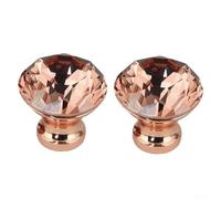 Tirador de diseño interior en tono oro rosa para sistemas de gabinete de cristal con 30 mm de diámetro y silueta circular limpia (2 piezas)