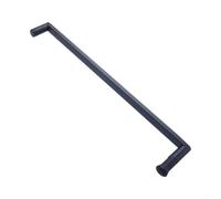 Tirador de ducha en color negro para tabiques de baño con 275 mm, 400 mm y 440 mm de distancia entre agujeros para una instalación flexible (440 mm)