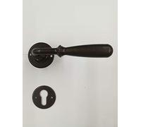 Tirador de hierro envejecido Color Óxido completa de boquilla y rosetón agujero Yale FM 031.y