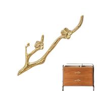 Tirador de latón para gabinete, tirador de cajón con diseño de rama para cómodas, armarios y estanterías, accesorios elegantes para muebles para el hogar, dormitorio, armario y hotel que añaden un