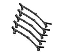 Tirador de Muebles - 5 manijas de gabinete de Rama de árbol Simples Modernas, perillas de cajón de Armario, Tiradores de Puerta para Cofre, tocador, Armario (161 mm)((Negro))