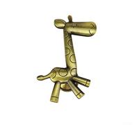 Tirador de muebles de aleación de zinc estilo jirafa para puertas y gabinetes diseñado para mejorar los muebles de habitación infantil (bronce antiguo)
