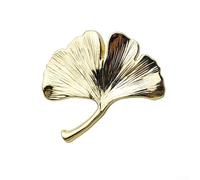 Tirador de muebles para armarios y puertas en aleación de zinc con forma de hoja de ginkgo apto para habitación infantil y resistente (dorado)