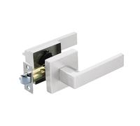 Tirador de puerta con privacidad | Cerraduras para puertas Palancas para puertas de paso - Palancas planas reversibles Manijas de puerta para dormitorio, baño, residencia Fabricadas con una mezcla