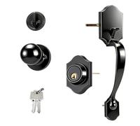 Tirador de puerta corredera de granero, manijas de herrajes empotrados, puertas interiores, manijas de muebles para seguridad familiar, cerraduras de supresión de ruido