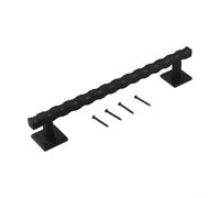 Tirador de puerta corrediza de granero de 12 pulgadas de metal resistente con diseño rústico para puertas interiores y exteriores, incluyendo garajes y cobertizos
