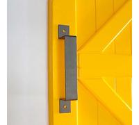 Tirador de puerta de acero al carbono para jardín, garaje, cobertizo, granero, armario, negro, 19 x 2,3 cm, herrajes rústicos resistentes