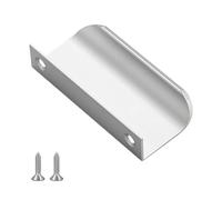 Tirador de puerta de aleación de aluminio Sure Here's a Product Title for Listing Rustproof Polished Surface Round Edge Finger Pull Cabinet Hidden Cabinet White 12cm