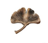 Tirador de puerta de armario con ginkgo para forma de hoja, hecho de aleación de zinc para uso en muebles en habitaciones infantiles con construcción y aspecto elegante (bronce rojo)