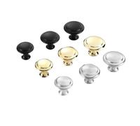 Tirador de puerta de armario for el hogar, cajón de acero inoxidable, manija de puerta de un solo orificio, puerta corredera, ventana, gabinete, tirador de aleación de Zinc, 10/1 Uds.(M-Silver,3Pcs)