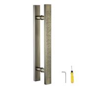 Tirador de puerta de cristal de madera retro con diseño de nubes auspiciosas, elegante y duradero para uso comercial
