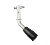 Tirador de puerta de estufa de hierro fundido para chimenea, caldera y quemador de leña - Accesorio de repuesto negro y plateado compatible con puerta de chimenea para piezas de repuesto y