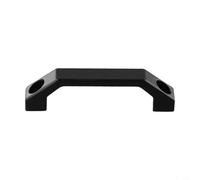 Tirador de puerta de gabinete en forma de U de aleación de aluminio para muebles modernos, tiradores para cajones de cocina, color negro o plateado, manija de puerta de garaje (negro, 100 mm)