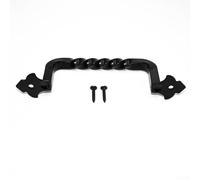 Tirador de puerta de granero de acero al carbono para jardín para puertas de cobertizos de madera y entradas de gabinetes, diseño clásico con atractivo funcional (128 mm)