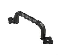 Tirador de puerta de hierro rústico para puertas corredizas de granero, armarios de garaje, cobertizos y jardín, construcción de acero al carbono sólido para uso interior y exterior (128 mm)