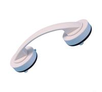 Tirador de puerta sin posición de mueble blanco plateado 19,4 cm | Frigorífico de taladro de gabinete con mango de ventosa fuerte ABS resistente deslizante