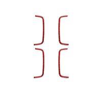 Tirador de Puerta, Tirador Interior de Puerta, Tirador de Puerta, embellecedor, Pegatina de Fibra de Carbono, Accesorios Interiores de Coche para Clase B W245 2005-2011 (Color: Rojo, tamaño: 1)