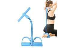 Tirador De Tobillo con Pedal De 4 Tubos | Banda De Resistencia para Pedal | Cuerda Elástica para Abdominales con Ped-al | Bandas De Entrenamiento para Abdomen, Cintura, Brazos Y Piernas