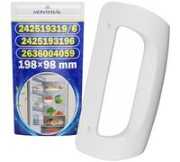 Tirador Frigorifico y Congelador 2425193196 2636004059 para Electrolux | para AEG para Zanussi Frigorifico Combi - Garantía de 10 Años - MONTERAL