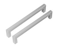 Tirador Goldenwarm® de acero inoxidable cepillado, para armario, cajón, cocina, ancho del tubo 12 mm x 12 mm