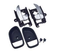 Tirador habitáculo Compatible Con Hyundai Para Elantra 2007-2010 2.0L 82620-0Q000 82610-0Q000 Marco Manija Puerta Interior Soporte Moldura Delantera Trasera(2 Levers and Frames)