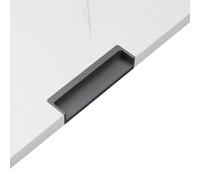 Tirador Oculto Zapatero con mango oscuro, puerta móvil integrada, armario, hebilla for, cajón Invisible de mano, Simple moderno(Gray 120mm)