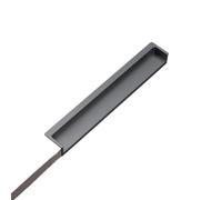 Tirador Oculto Zapatero con mango oscuro, puerta móvil integrada, armario, hebilla for, cajón Invisible de mano, Simple moderno(Gray 200mm)