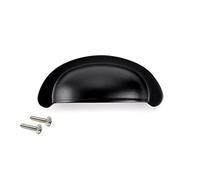 Tirador para mueble Marrakech Emuca en zamak acabado negro con intereje 64 mm