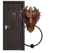Tirador para puerta de entrada - Escultura clásica de resina, diseño de dragón antiguo, accesorio vintage | Arte decorativo de la pared, temas únicos, decoración de café, restaurante