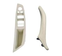 Tirador Puerta Para B&MW Serie 5 F10 F11 F18 520 523 525 528 530 535 2010-2017 LHD Conjunto Manija Puerta Interior Volante Izquierda(Oyster 2pcs Set)
