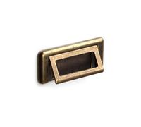 TIRADOR RECTANGULAR ASA ABATIBLE ZAMAK 82 MM COBRE