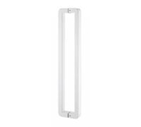 Tirador Rectangular for Puertas, Tirador Doble for Puertas Batientes, Resistencia A Los Impactos, Fácil Instalación, Adecuado for Puertas De Baño(White,152.5cm/60in)