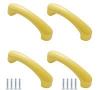 Tiradores Armarios 4 Piezas Tirador De Cerámica Lindo Tirador De Puerta De Armario Tiradores Infantiles Para Puertas De Cajones De Gabinetes Decorativas Para Habitaciones De Niños(Amarillo 76mm)
