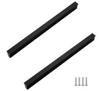 Tiradores Cajones Negro Vintage, 2 Piezas Tiradores de Muebles Sólido Aleación de Aluminio | Anodizado, Tirador Cocina Distancia del Agujero: 16-1460mm Tirador Puertas Tiradore Armarios 320mm/12.5in