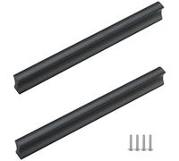 Tiradores Cajones Negro Vintage, 2 Piezas Tiradores de Muebles Sólido Aleación de Aluminio | Anodizado, Tirador Cocina Distancia del Agujero: 32-1024mm Tirador Puertas Tiradore Armarios 320mm/12.5in