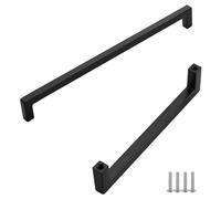 Tiradores Cajones Negro Vintage, 2 Piezas Tiradores de Muebles Sólido Aleación de Zinc | Anodizado, Tirador Cocina Distancia del Agujero: 96-320mm Tirador Puertas Tiradore Armarios 320mm/12.5in