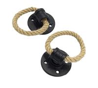 Tiradores Cajones Vintage con Anillo, 2pc Tiradores de hierro retro for armarios, montaje en pared, puerta de madera, cajón, tocador, cuerda de cáñamo, anillo de tiro colgante, hebilla for manija de m