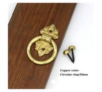 Tiradores Cajones Vintage con Anillo, Aldaba de puerta antigua de bronce y latón con forma de anillo for gabinete, manija de anillo redonda clásica for puerta de entrada retro, herrajes for el hogar(5