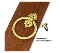 Tiradores Cajones Vintage con Anillo, Aldaba de puerta antigua de bronce y latón con forma de anillo for gabinete, manija de anillo redonda clásica for puerta de entrada retro, herrajes for el hogar(8