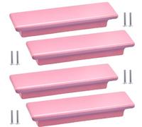 Tiradores Cocina 4 Piezas Manija De Armario Para Habitación De Niños Color De La Puerta Del Gabinete Manija De Madera Maciza Manija Del Cajón Distancia Del Orificio 96mm Rosa