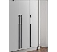 Tiradores Cocina largo Negro,Manijas para Gabinete Modernos,Aluminio Sólido | Superficie Anodizada,Mango en Proa Tiradores de Puertas de Armario 2 unidades- 768mm/30.2in