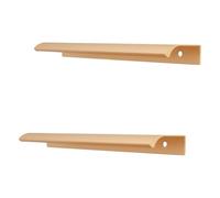 Tiradores Cocina Modernos, 2 Piezas Tiradores Muebles Ocultos Aleación de Aluminio | Anodizado, Tirador Armarios Distancia Agujero: 64-1024mm Tirador de Puerta Manijas de Cajones Dorado 740mm/29.1in