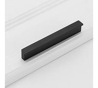 Tiradores Cocina Negro Modernos,Tiradores Armarios Aleación de Aluminio Tirador para Armario Puerta Muebles de Hardware Perillas, con Tornillos,para Oficina,Cajones,Armario (Hole distance:96mm)
