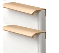 Tiradores Cocina Ocultos Dorado, 2 Piezas Tiradores Muebles Aleación de Aluminio | Anodizado, Tirador Armarios Distancia Agujero: 64-1024mm Tirador de Puerta Manijas de Cajones Gabinete 320mm/12.5in