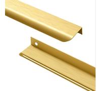 Tiradores Colorido Manijas ocultos de Aleación de aluminio mango invisible Asa arco circular Manillas para cajón picaportes de cocina Armario Perilla Gabinete,2 piezas (1200mm,Oro cepillado)