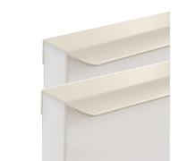 Tiradores Colorido Manijas ocultos de Aleación de aluminio mango invisible Asa arco circular Manillas para cajón picaportes de cocina Armario Perilla Gabinete,2 piezas (80mm,Gris claro)