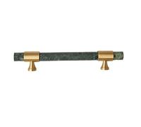 Tiradores de arco para armario Tiradores para muebles de mármol Pomos para armarioTirador de Armario en Forma de Barra,Verde oscuro(Hole distance 128mm)