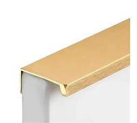Tiradores de Borde de Dedo Mango 6/1 Uds. Manija de muebles laca cepillada for el hogar manijas gabinete ocultas blancas sellado borde aluminio arco(15cm-Gold,1 Set)