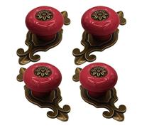 Tiradores de cajón de mezcla de metal antiguo, placa trasera de bronce antiguo, 32 mm de diámetro, plan de un solo agujero para armario, puerta, cajón, armario, pomos de metal antiguo para muebles