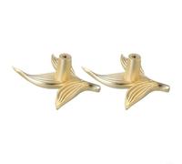 Tiradores de cajones dorados de aleación de zinc de 61 mm con diseño de hojas para gabinetes de cocina, aparadores, 2 unidades (dorado-1)